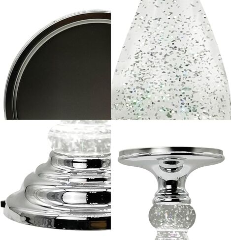Swirling Candle Holder,LED Light-up Pedestal Candle Holder with On/Off Switch for Bath and Body Works 3-Wick Candles (Sliver) in Saudi Arabia