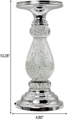 Swirling Candle Holder,LED Light-up Pedestal Candle Holder with On/Off Switch for Bath and Body Works 3-Wick Candles (Sliver) in Saudi Arabia