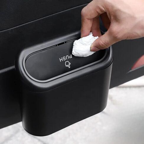 Car Trash Can with Lid, Mini Auto Dustbin Garbage Organizer, Automotive Garbage Container Bin for Vehicle, Home, Office in Saudi Arabia