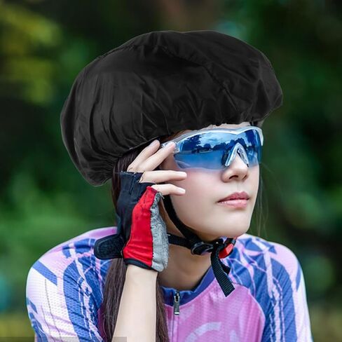 Sosoport Bike Helmet Cover Windproof Rain for Cycling Stylish Design for Outdoor Riding Black in Saudi Arabia