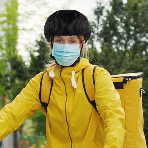 Sosoport Bike Helmet Cover Windproof Rain for Cycling Stylish Design for Outdoor Riding Black in Saudi Arabia