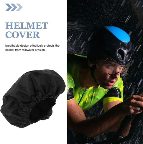 Sosoport Bike Helmet Cover Windproof Rain for Cycling Stylish Design for Outdoor Riding Black in Saudi Arabia