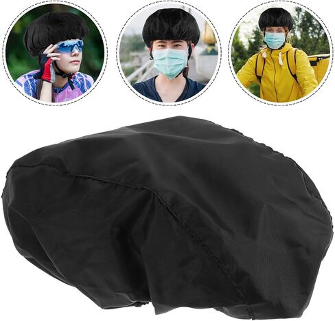 Sosoport Bike Helmet Cover Windproof Rain for Cycling Stylish Design for Outdoor Riding Black in Saudi Arabia
