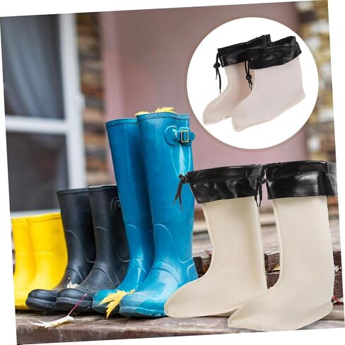 1pair Thick Rain Boot Liners for Comfortable Detachable Lining Unisex Warm Boot Socks for Cold Weather Easy to Install in Saudi Arabia