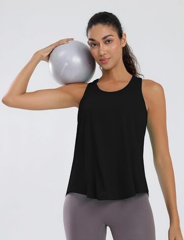Women's Workout Tank Tops Loose Fit Racerback Sleeveless Shirts with UPF 50+ for Yoga Running Gym Athletic Exercise in Saudi Arabia