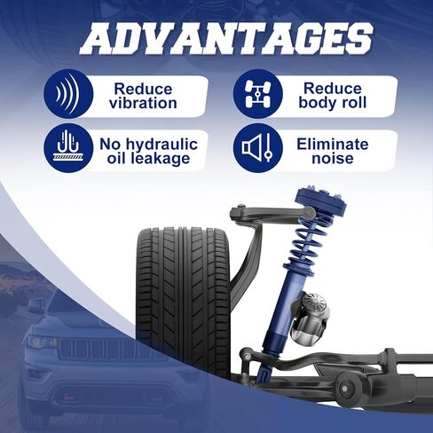 Rear 2 PCS Set Shock Absorber Compatible with Dodge Durango 11-25 Jeep Grand Cherokee 11-21 Rear Left & Right # 3440054, 911304 in Saudi Arabia