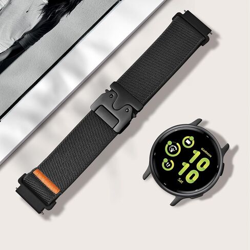 Sunnyson 20mm Stretchy Bands Compatible with Garmin Vivoactive 5/6/Forerunner 55/165, Parachute Elastic Soft Nylon Watch Band for Venu Sq/Sq 2/2 Plus Women Men in Saudi Arabia