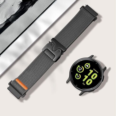 Sunnyson 20mm Stretchy Bands Compatible with Garmin Vivoactive 5/6/Forerunner 55/165, Parachute Elastic Soft Nylon Watch Band for Venu Sq/Sq 2/2 Plus Women Men in Saudi Arabia