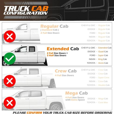 M-AUTO 6" Side Step Nerf Bar Running Board Compatible with 2020 2021 2022 Chevrolet Silverado GMC Sierra 1500 2500HD 3500HD Regular Cab OE Style Left Right Side, Black in Saudi Arabia