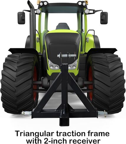 3 Point Trailer Hitch for 1 with 2" Receiver, 3 Pt Hitch Adapter for Towing & Lifting, Carbon Steel Construction for Kubota, John Deere, BX, LM25H, WLM Tractor, NorTrac, Yanmar, Kioti, Cat in Saudi Arabia