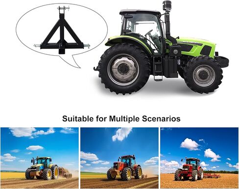 3 Point Trailer Hitch for 1 with 2" Receiver, 3 Pt Hitch Adapter for Towing & Lifting, Carbon Steel Construction for Kubota, John Deere, BX, LM25H, WLM Tractor, NorTrac, Yanmar, Kioti, Cat in Saudi Arabia