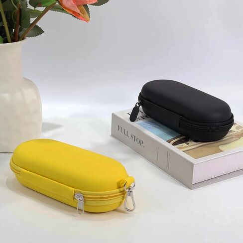Longjet Double Eyeglasses Case Hard Shell Dual Sunglasses Organizer مع مقطع سلسلة المفاتيح وإغلاق السوستة in Kuwait