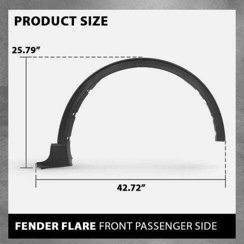 G-Plus Front Front Fender Fender Flare فتحة فتحة ، متوافق مع Ford Escape 2020-2024 ، جانب الركاب ، LJ6Z16038AA ، FO1291138 in Saudi Arabia