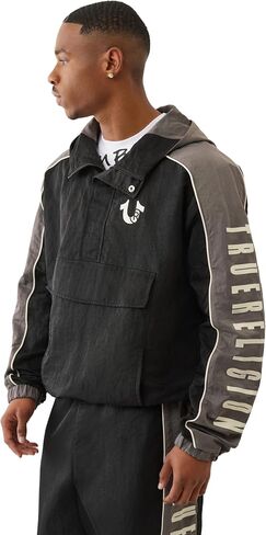 ديني حقيقي للرجال السترة anorak anorak - indudbreaker خفيفة الوزن مع غطاء محرك السيارة in Kuwait