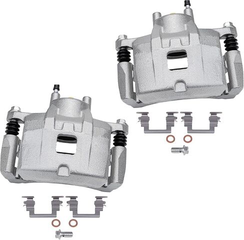 Detroit Axle - Front and Rear Brake Calipers with Bracket Kit Replacement for 2007-2017 Jeep Compass Patriot - 4pc Set in Saudi Arabia