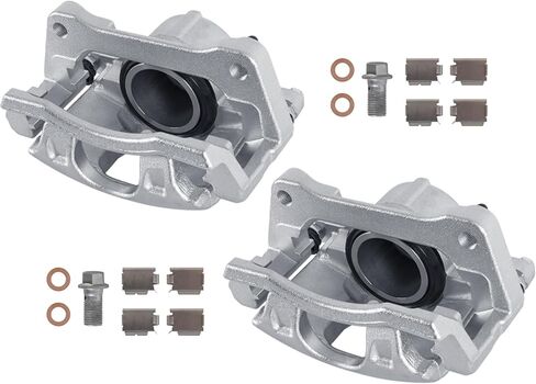 MOSTPLUS 18B5044 18B5045 Front Brake Caliper Assembly w/Bracket Compatible for 08-16 Chrysler Town & Country, 08-16 Dodge Grand Caravan, 09-11 Nitro, 08-12 Jeep Liberty, 07-17 Wrangler in Saudi Arabia