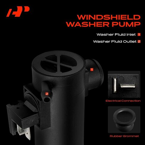 A-Premium Windshield Washer Pump Compatible with Honda CR-V CRV, Civic, Accord Fit, Insight, S2000, Prelude, Wagovan & Subaru Outback, Forester, Impreza, Legacy, Baja & Acura in Saudi Arabia