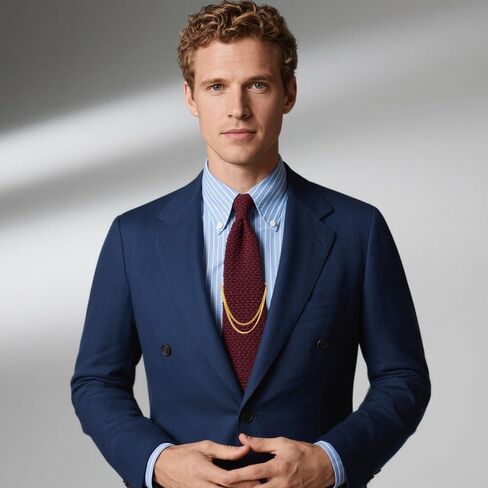 Tie Chain for Men Tie Chain Set Golden & Silvery The Best Combination for High-end Wedding,Party Venues,Business Meetings-Copper in Saudi Arabia