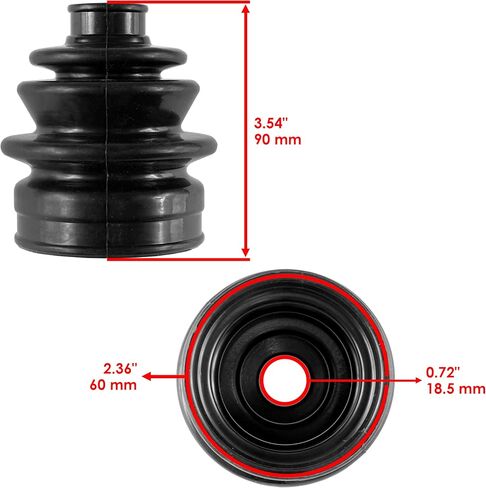 Caltric 2 Front Axle Outer And Inner CV Boot Kit Compatible with Yamaha Grizzly 700 YFM700 4X4 2009-2015 in Saudi Arabia