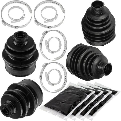 Caltric 2 Front Axle Outer And Inner CV Boot Kit Compatible with Yamaha Grizzly 700 YFM700 4X4 2009-2015 in Saudi Arabia