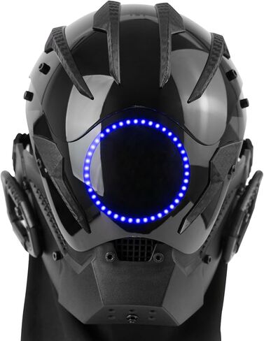 قناع Punk Lead للرجال-حزام قابل للتعديل ، و Neon Glow Sci-Fi Half-Helmet ، وقناع DJ Rave للحفلات والمهرجانات والتشابك in Kuwait