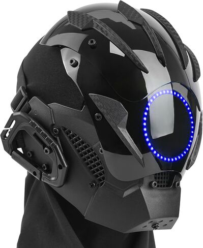 قناع Punk Lead للرجال-حزام قابل للتعديل ، و Neon Glow Sci-Fi Half-Helmet ، وقناع DJ Rave للحفلات والمهرجانات والتشابك in Kuwait