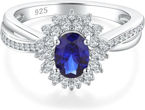 شكل بيضاوي/قلب/قطرة خلق حلقات الأحجار الكريمة 14K مطلي بالذهب/925 sterling الفضة الفضة البيرة بيان الخاتم مجوهرات مشاركة عيد ميلاد للنساء in Kuwait