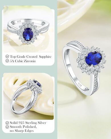 شكل بيضاوي/قلب/قطرة خلق حلقات الأحجار الكريمة 14K مطلي بالذهب/925 sterling الفضة الفضة البيرة بيان الخاتم مجوهرات مشاركة عيد ميلاد للنساء in Kuwait