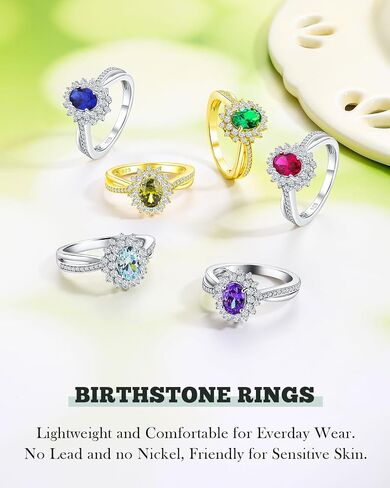 شكل بيضاوي/قلب/قطرة خلق حلقات الأحجار الكريمة 14K مطلي بالذهب/925 sterling الفضة الفضة البيرة بيان الخاتم مجوهرات مشاركة عيد ميلاد للنساء in Kuwait