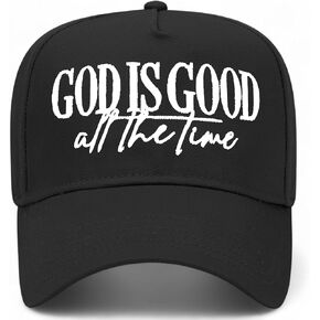 God is Good All The Time Script Vintage Trucker Hat | Premium Snapback Baseball Hat for Men & Women in Saudi Arabia
