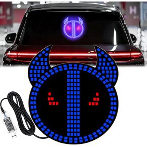 LED Devil Eyes Light للسيارات ، ضوء تعبير الشيطان ، LED LED Demon Eye Lights الأمطار الأمامية الزجاج الأمامي ، عيون الشيطان ضوء الزجاج الأمامي ، عيون الشيطان مصابيح LED للنافذة الخلفية للسيارة (أحمر) in Kuwait