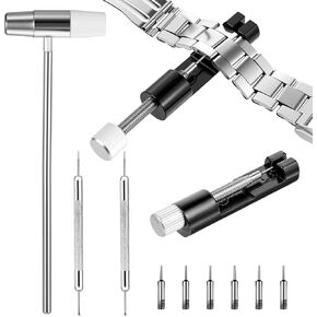 طقم إصلاح أدوات Watch Band Fand 5pcs ، مجموعة مراقبة مراقبة الفولاذ المقاوم للصدأ ، أداة تغيير حجم حزام سوار قابل للتعديل مع دبابيس إضافية in Kuwait