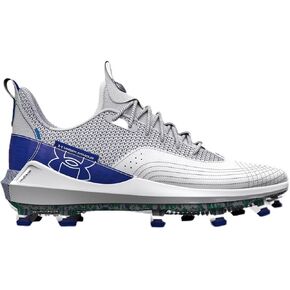 حذاء بيسبول رجالي من Under Armour Harper 7 Low Elite مصنوع من مادة TPU مصبوب باللون الأسود/الأبيض مقاس متوسط ​​9.5 in Kuwait