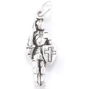 KNIGHT Charm ARMOR قلادة العصور الوسطى وعصر النهضة من الفضة الإسترليني .925 925 3D in Saudi Arabia