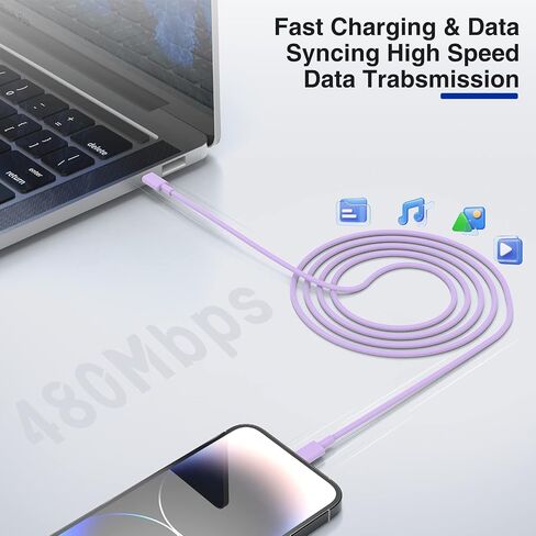 iPhone 14 13 Charger 10 ft, [Apple MFi Certified] Dual Port USB C Charger Block Adapter with Type C to Lightning Cord, iPhone Fast Charging Cable for iPhone 14/14 Pro/14 Pro Max/13/12/11/XS/SE,iPad in Saudi Arabia