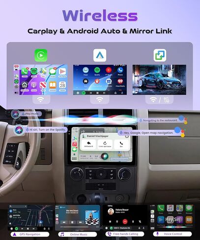 8 Core 6G+128G Android 13 Car Radio for Ford Escape 2007-2012/Mazda Tribute 2007-2012, Rimoody Car Stereo Wireless Carplay DSP-36 GPS WiFi 9'' Touchscreen BT/FM/RDS Mirror Link 59-UI Backup Camera in Kuwait