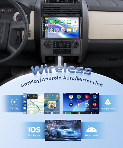 8 Core 6G+128G Android 13 Car Radio for Ford Escape 2007-2012/Mazda Tribute 2007-2012, Rimoody Car Stereo Wireless Carplay DSP-36 GPS WiFi 9'' Touchscreen BT/FM/RDS Mirror Link 59-UI Backup Camera in Saudi Arabia