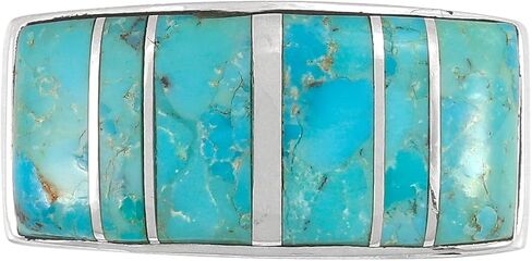 Turquoise Ring Sterling Silver 925 Genuine Gemstones Size 6 to 11 in Saudi Arabia