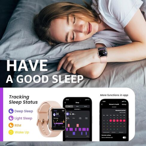 TOZO S3 Smart Watch for Men Women for iPhone ＆ Android, 1.83" Fitness Tracker Bluetooth Call [Answer/Make], IP68 Waterproof with Heart Rate/SpO2/Sleep Monitor, 100+ Sport Modes Black in Kuwait