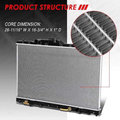 Auto Dynasty Radiator Compatible with 01-03 Acura CL TL 3.2L AT/MT, DPI 2431 Factory Style 1-Row Cooling Radiator, Aluminum Core in Saudi Arabia
