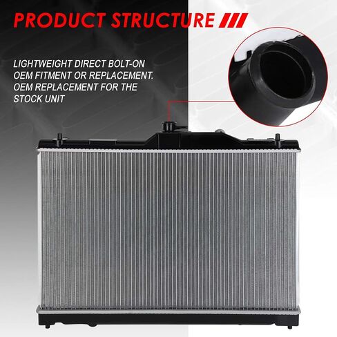 Auto Dynasty Radiator Compatible with 01-03 Acura CL TL 3.2L AT/MT, DPI 2431 Factory Style 1-Row Cooling Radiator, Aluminum Core in Saudi Arabia