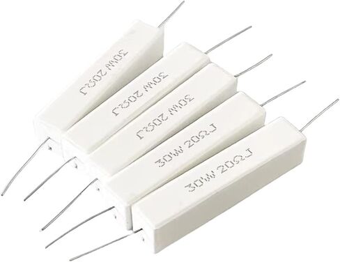 2PCS مقاومة الأسمنت 30W 1R/2/3R/3.3/4R/4.7R/5/6/8R/10/12/15/20 أوم (25R) in Kuwait