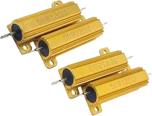 1PCS RX24-50W GOLD MLOUMINUM SHELL RESSOR 1R 2R 3R 5R 6R 8R 10R 20R 30R 100 OHMS 75K 150K 200K (50W 3K) in Saudi Arabia