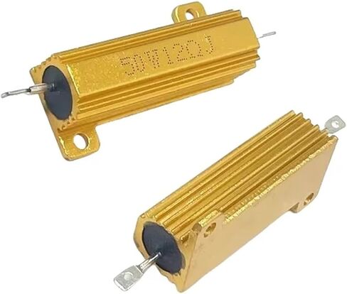 1PCS RX24-50W GOLD MLOUMINUM SHELL RESSOR 1R 2R 3R 5R 6R 8R 10R 20R 30R 100 OHMS 75K 150K 200K (50W 3K) in Saudi Arabia