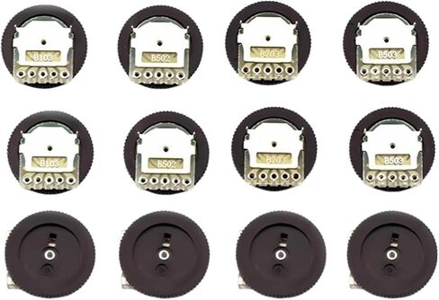 10PCS dial gear potentiometer single and double volume B103 B503 5 10 20 50K 100 200 500(B103 10K 3P) in Saudi Arabia