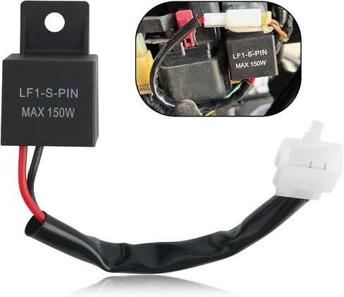 12V LED Flasher Relay 2-Pin,Heavy Duty LED Turn Signal Relay of 12V Relay Repairs Motorcycle Flasher Frequent Flicker Problem,Flasher Relay for LED Turn Signal Car Accessories in Saudi Arabia