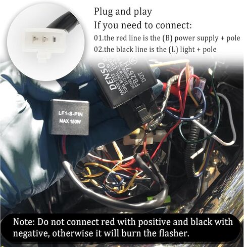12V LED Flasher Relay 2-Pin,Heavy Duty LED Turn Signal Relay of 12V Relay Repairs Motorcycle Flasher Frequent Flicker Problem,Flasher Relay for LED Turn Signal Car Accessories in Saudi Arabia