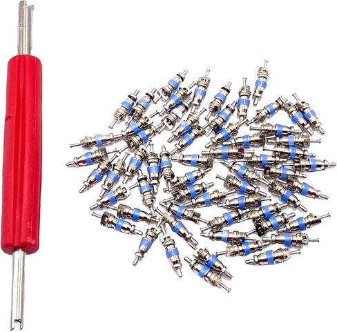 20 Pcs High Pressure Valve Cores for R410 R32 R22, Teflon Seal HVAC Schrader Valve with Wrench Perfect for HVAC, Air Conditioning and Refrigeration System Repairs in Saudi Arabia