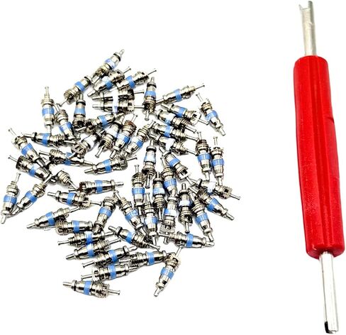20 Pcs High Pressure Valve Cores for R410 R32 R22, Teflon Seal HVAC Schrader Valve with Wrench Perfect for HVAC, Air Conditioning and Refrigeration System Repairs in Saudi Arabia