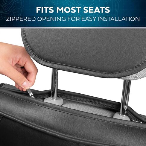 Classic Edition Faux Leather Seat Covers for Cars, Trucks, & SUV - 2 White Car Seat Covers for Front Seats - Universal Fit Car Accessories Automotive Interior Protector for Most Vehicles in Saudi Arabia